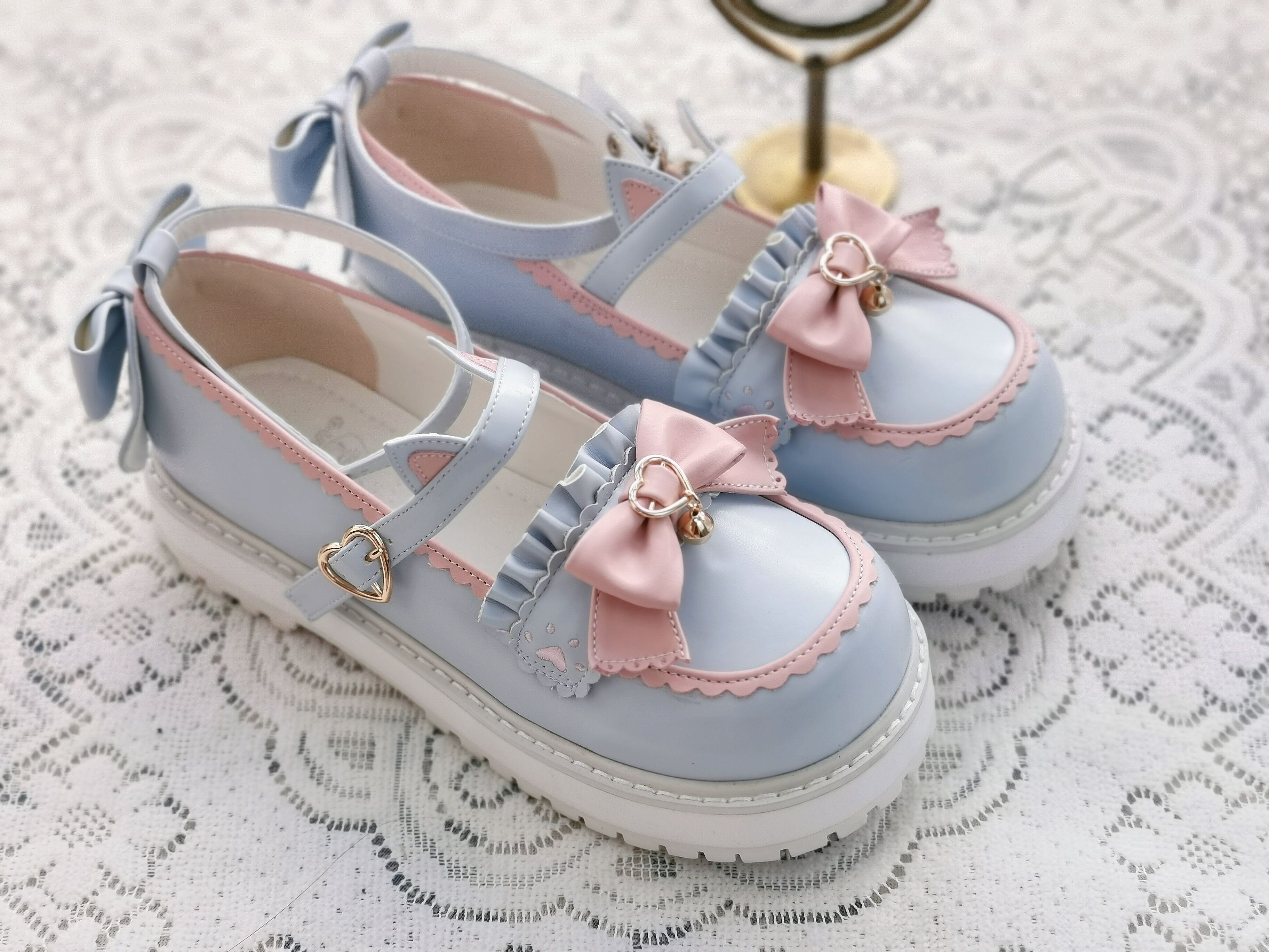 Gururu - Cat's Teaparty Bowknot Lolita Shoes